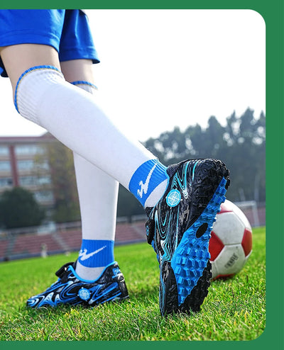 Marca de chuteiras infantis de futebol, chuteiras profissionais FG/TF para meninos e meninas, chuteiras de grama para futebol, calçados de treinamento de futsal ao ar livre