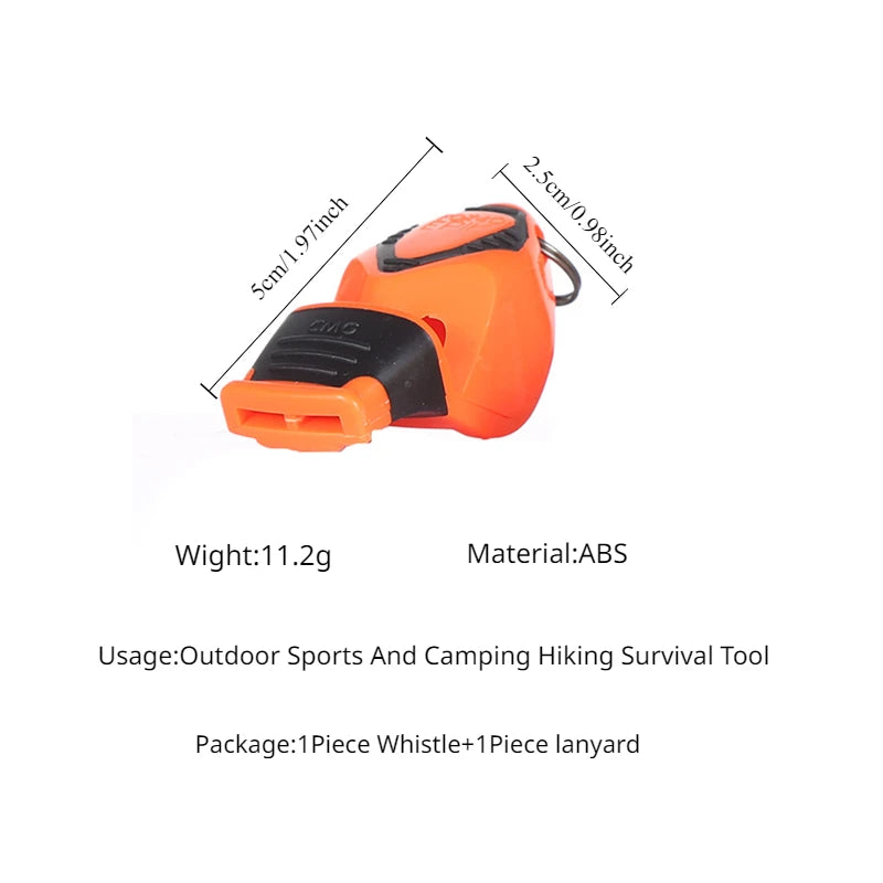 Apito profissional de futebol e basquete, apito de árbitro para esportes ao ar livre, como apito de som grande, apito de acampamento e caminhadang Survival Tool