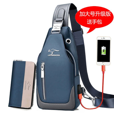 Bolsa de peito masculina nova moda estilo coreano casual esportiva à prova d'água bolsa de peito oxford transversal para homens bolsa de ombro mensageiro