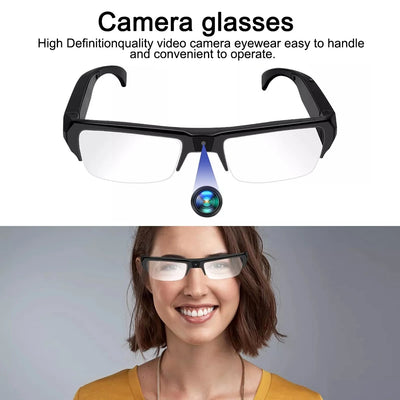 Óculos de câmera HD 1080P Mini Óculos DVR Óculos de câmera Óculos de vídeo esportivos Óculos para atividades ao ar livre Óculos de câmera para conferências, direção, etc.