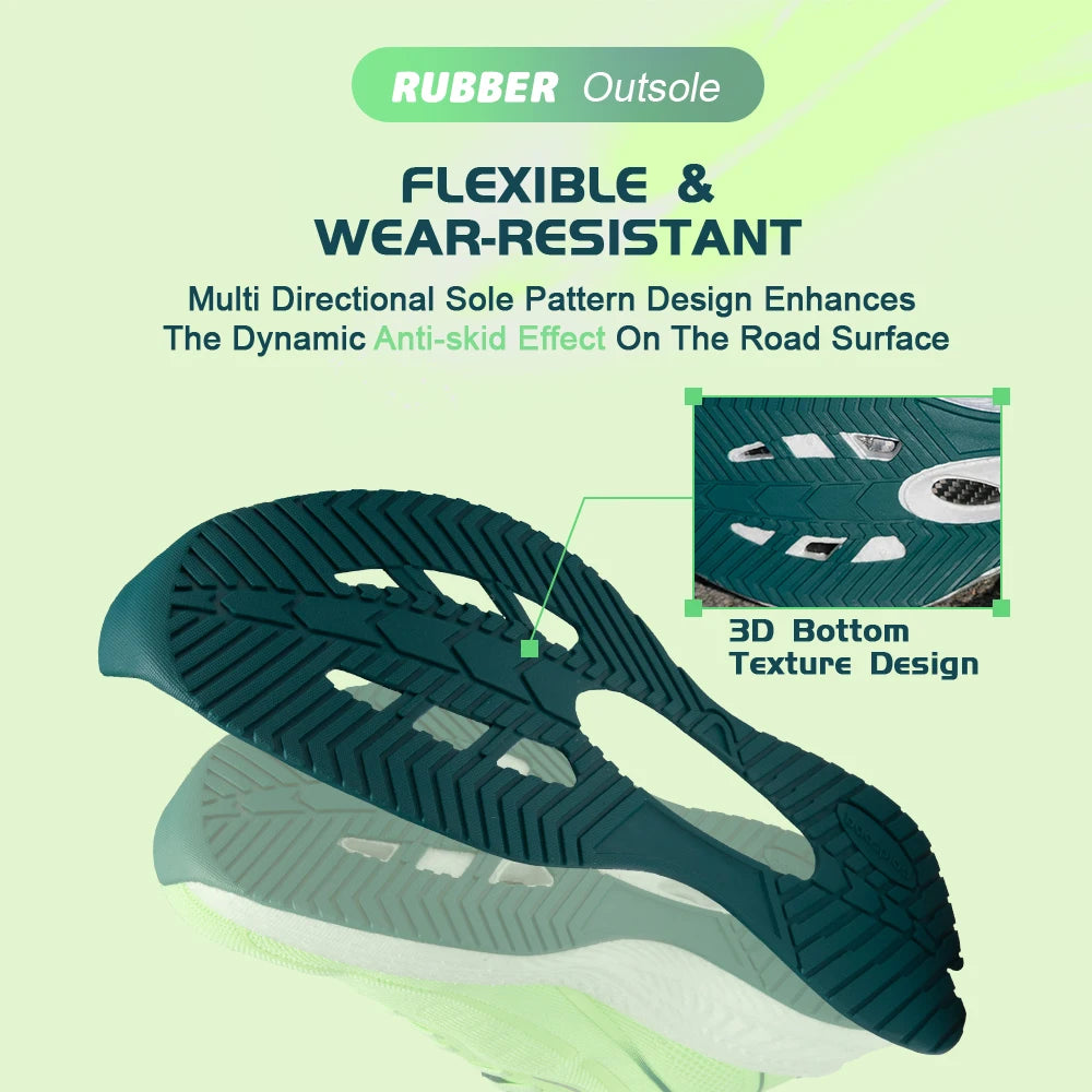 Tênis esportivos masculinos Baasploa para corrida, com placa de carbono, com amortecimento profissional, respirável e antiderrapante para corrida ao ar livre