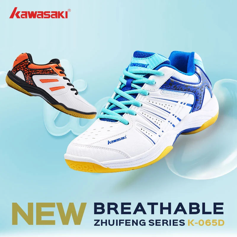 Kawasaki Novos Tênis de Badminton Masculino Respirável Antiderrapante Calçados Esportivos para Homens e Mulheres K-065D