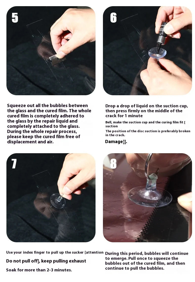 Ferramenta de reparo de para-brisa de carro rachado Kit de reparo de tela de celular faça você mesmo para janela de carro Cola de cura de vidro Restauração de arranhões e rachaduras em vidros automotivos