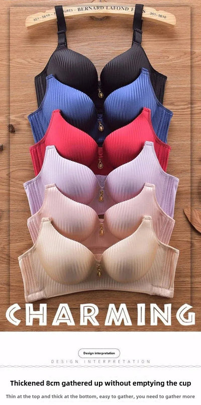 Sutiã push-up sem costura, oferta especial de 2024, sem argola de aço - lingerie acolchoada espessada de 8 cm, alças ajustáveis, sutiã sexy e confortável