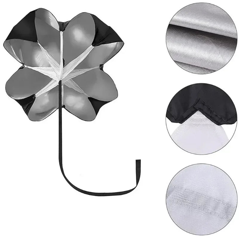 1/2 peças de pára-quedas de agilidade ajustável treinamento velocidade guarda-chuva futebol futebol resistência fitness corrida rampa esportes obstáculos