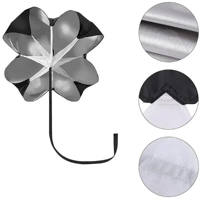 1/2 peças de pára-quedas de agilidade ajustável treinamento velocidade guarda-chuva futebol futebol resistência fitness corrida rampa esportes obstáculos