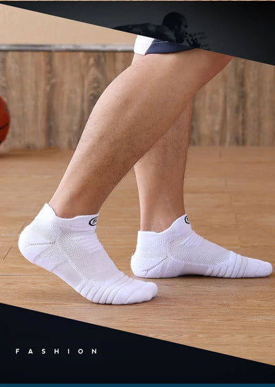 3 pares de meias masculinas de futebol, basquete, esportivas, grossas, com fundo de toalha, respiráveis, meias curtas de cano médio, meias de grife