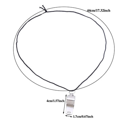 Apito de aço inoxidável para árbitro esportivo de rúgbi, apito de metal com corda para festa, treinamento, futebol, basquete, ferramenta para líderes de torcida