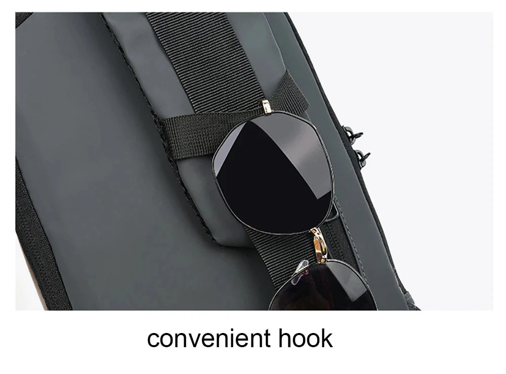 Geestock Bolsa transversal antifurto para mulheres e homens, multifuncional, com carregamento USB, bolsa de ombro, mensageiro, bolsa de viagem tipo tiracolo