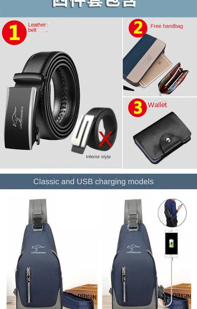 Bolsa de peito masculina nova moda estilo coreano casual esportiva à prova d'água bolsa de peito oxford transversal para homens bolsa de ombro mensageiro