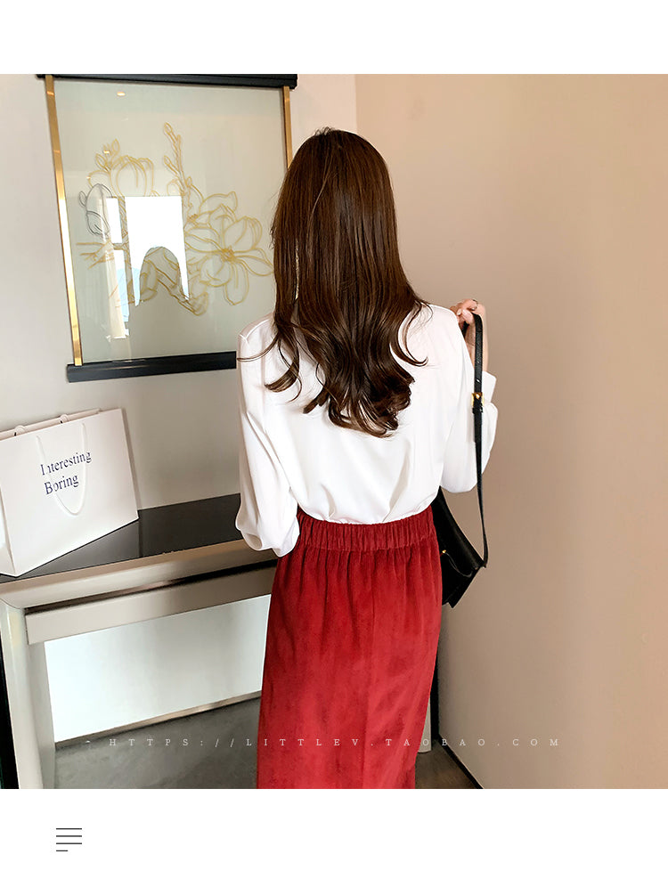 Camisas Plus Size Moda Primavera Verão Feminina Manga Longa Solta Blusa Sólida Tops Casual Camisa de Chiffon Feminina Office Lady Shirts